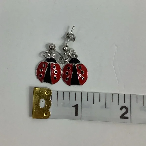 Lady Bug Earrings New - Picture 5 of 5